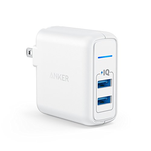 Anker PowerPort 2 Elite (USB 急速充電器 24W 2ポート) PSE技術基準適合/PowerIQ搭載/折りたたみ式プラグ搭載/旅行に最適 iPhone/iPad/Galaxy S22、その他Android各種対応 (ホワ