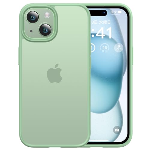 本体の色 3色 CASEKOO iPhone 15 用 ケース 耐衝撃 滑り止め 指紋防止 米軍MIL規格 マット仕上げ ストラップホール付き SGS認証 黄変防止 耐久性 カバー ワイヤレス充電対応 アイフォン 15 用 6.1 インチ ケース(マ