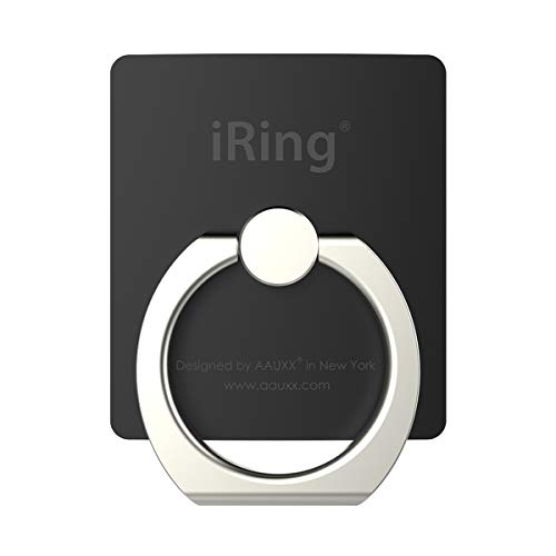 AAUXX iRing Hook アイリング フック スマホリング 正規品 正規代理店 携帯 リング 薄型 フック付き (マットブラック)