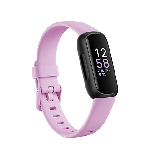 Fitbit Inspire 3 tBbglXgbJ[ Lilac Bliss/Black FRCJK L/STCY ő10Ԃ̃obe[Ct/Sv {Ki