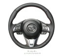 レアル REAL ステアリング ハンドル CX-3 シーエックス3 DK 前期 CX-5 シーエックス5 KE オールレザー MZA-LPB-RD