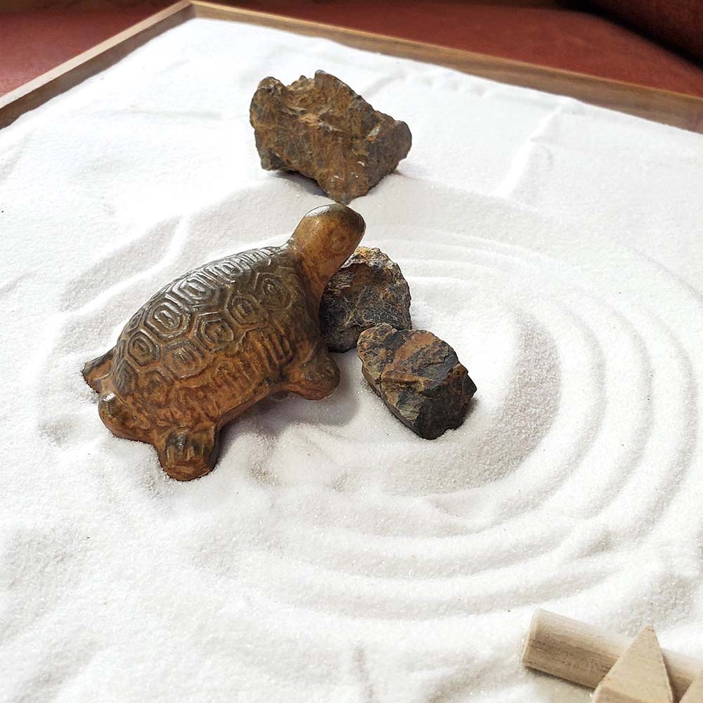 ミニチュア 置物 飾り フィギュア 亀（かめ）大 添配 盆栽飾り インテリア 枯山水 日本庭園 飾れる zen garden japan 箱庭 リラックス 海外へのおみやげ ミニチュア庭園 禅の所作 和のディスプレイ 和モダン 卓上 かれさんすい