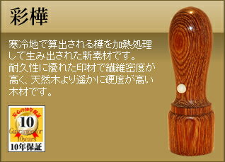 ◆代表者印又は銀行印◆【手彫り/開運/保証付】　キャップ付ひょうたん形　彩樺(saika) φ16.5mm