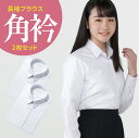 長袖 女子 学生角衿ブラウス 白 ポリエステル45% ポリエステル55% 胸ポケット 2枚セット 145A-175A 155B-175B