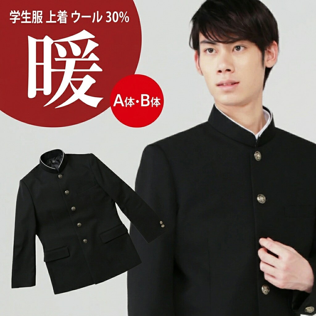 学生服 上着 ウール30％ ポリエステル70％ A体 B体 150A-195A 150B-185B