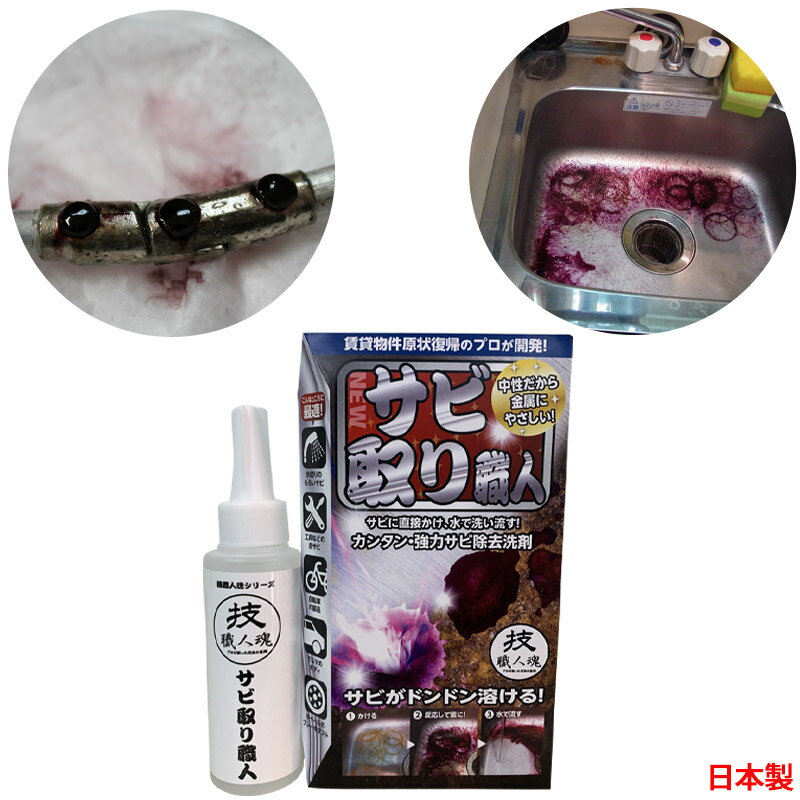 強力サビ取り剤 サビ取り職人 100ml 洗剤 さび取り さび落とし 技職人魂 さびとり サビ取り 錆 取り 職..