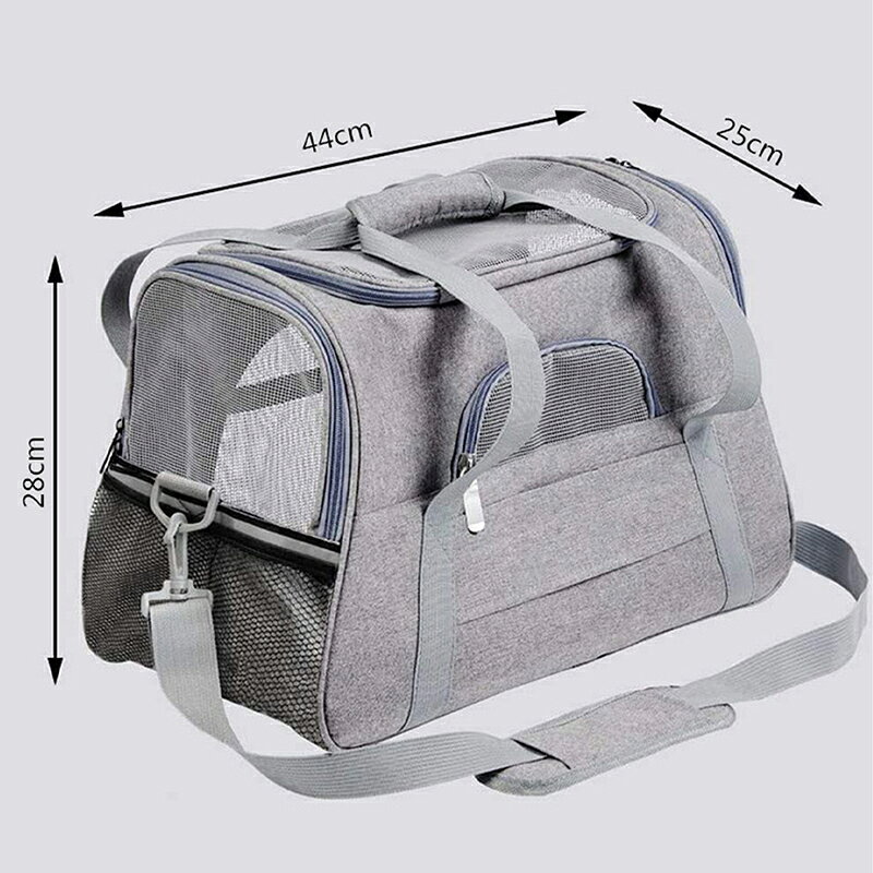 RAITOS 猫 キャリーバッグ 44x28x25cm 重さ約870g 犬用ソフトクレート通気性 抜群 ...