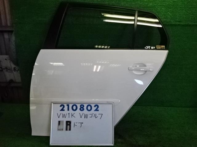 Rakuten - 【中古】 フォルクスワーゲン VW ゴルフ5 1KBLG 左 リア ドア カラー ナンバー LB9A ホワイト
