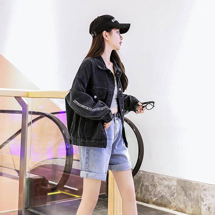 デニムジャケット レディース デニムコート ジージャン カジュアルジャケット ビッグGジャン アウター 羽織り 長袖 刺繍 ジャケット ゆったり デニムアウター トップス