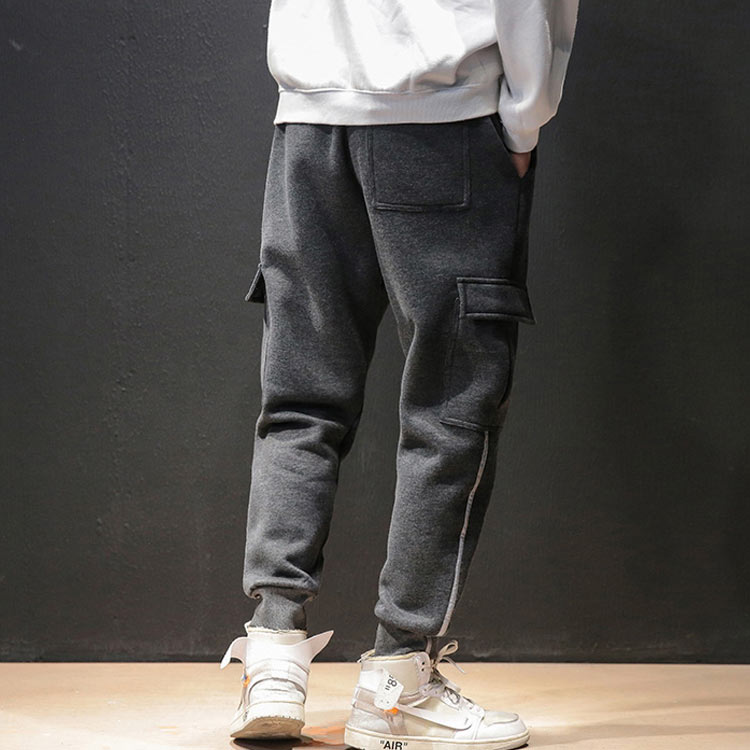 M-5XL! スウェット パンツ 裏起毛 メンズ カーゴパンツ ジョガーパンツ ライン入り 大きいサイズ ウェストゴム 暖かい 秋冬 おしゃれ 長ズボン