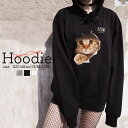 パーカー レディース メンズ スウェット パーカー プルオーバー hoodie 長袖 フード付き ペア カップル ペア カップル おそろ リンクコーデ 猫 茶トラ おもしろ ユニーク MEOW 可愛い 大人かわいい