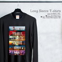 Tシャツ ロンT クルーネック 丸首 綿 長袖 カットソー メンズ レディース リンクコーデ ペア カップル NY LA photo かっこいい コーデの幅が広がるシンプルロンT!レイヤードはもちろん1枚でもキマります!