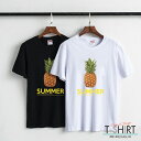 Tシャツ レディース メンズ クルーネック 丸首 綿 半袖 カットソー ロゴ プリント 大人かわいい オシャレ ペア カップル おそろ リンクコーデ おしゃれ ...