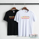 Tシャツ レディース メンズ クルーネック 丸首 綿 半袖 カットソー ロゴ プリント 大人かわいい オシャレ ペア カップル おそろ リンクコーデ おしゃれ ...