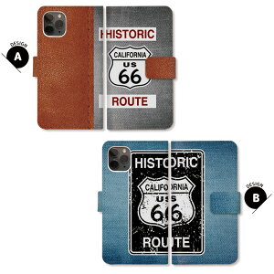 iPhoneXiPhone8PlusiPhone7PlusSEiPhone6sPlusxperiaxzsgalaxys8手帳型ケーススマホケースストラップホールroute66ヴィンテージ古着っぽいデザインがおしゃれメンズ