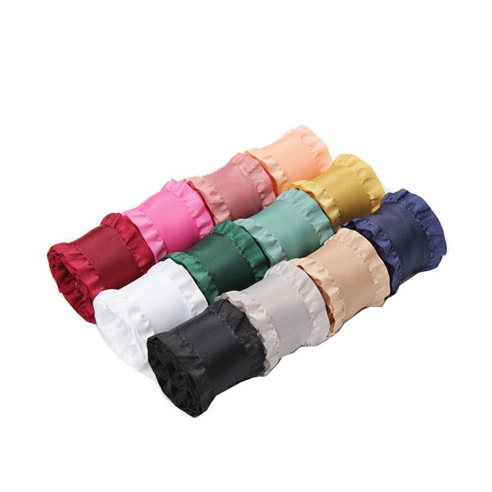 乐天商城 - レース リボン 服飾 手芸用品 DIY 材料 素材 約9m 2.5cm マスタード/ピンク/ブルー/ホワイト/ショッキングピンク/ブラック/グリーン/ワインレッド