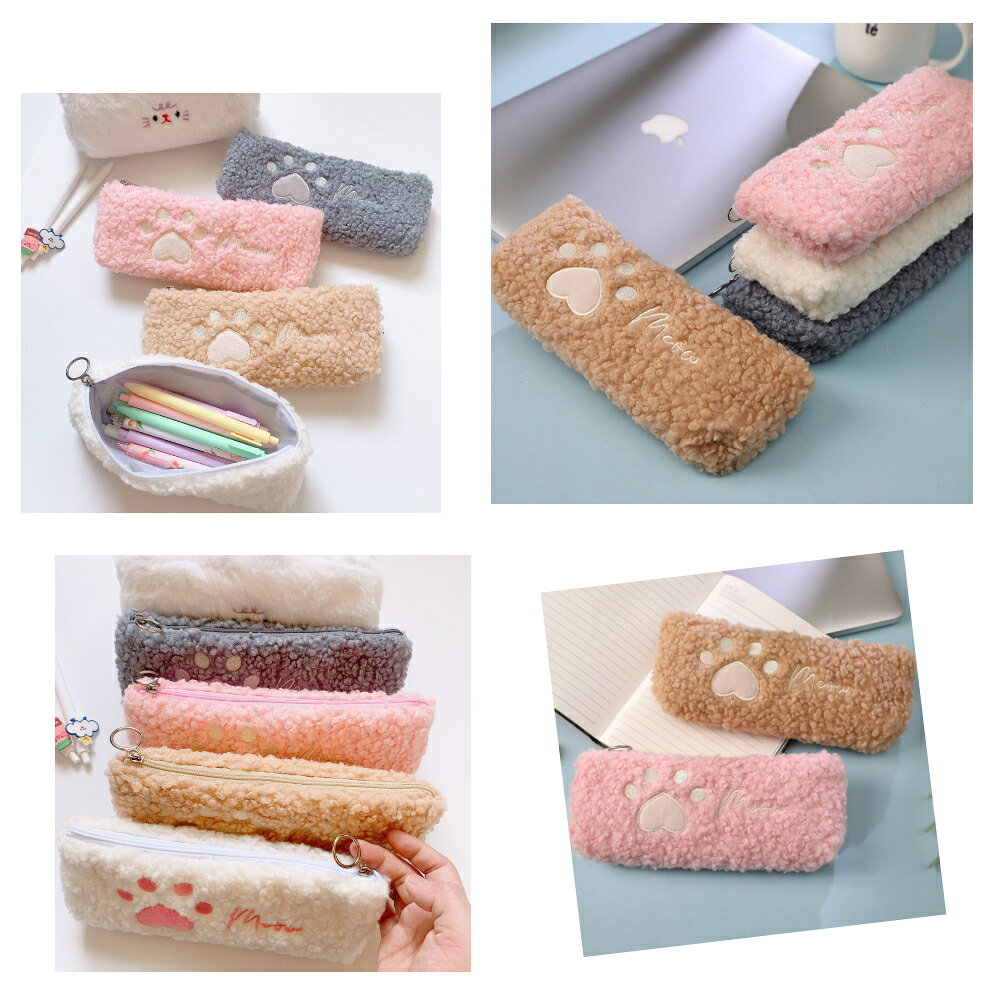 肉球 ペンケース もふもふ かわいい 筆箱 雑貨 女子 学生 もこもこ 化粧ポーチ 猫デザイン ペンポーチ 文房具 小物入れ おしゃれ ギフト nonebutair-10001007 None But Air サンプル画像3