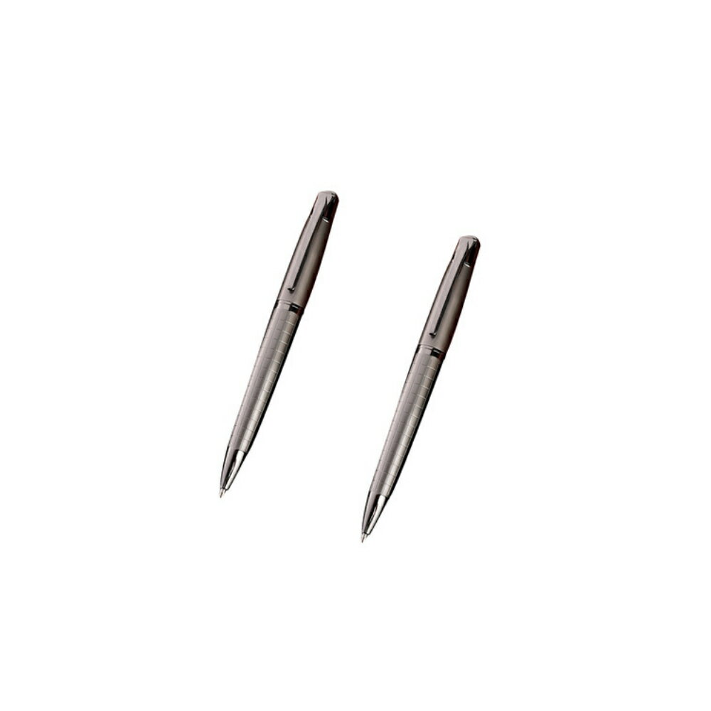 乐天商城 - ボールペン 2本セット 0.5mm 油性 水性 サインペン 著名 ペン 芯径 0.5mm ブラック キャップ式 回転式 格納式 ガンメタル ガンメタリック