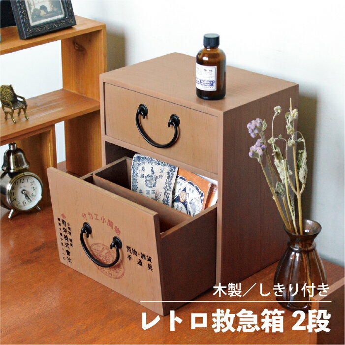 レトロ タンス 救急箱 2段 / 昭和