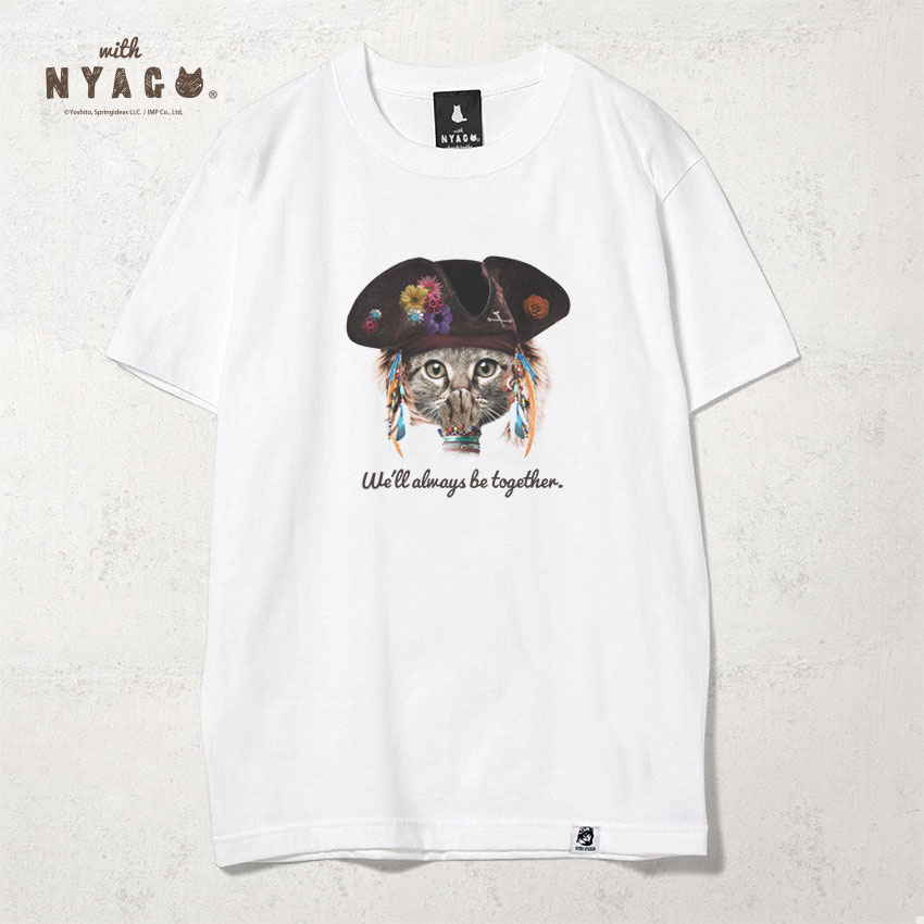 猫 Tシャツ レディース 猫 tシャツ メンズ 半袖 猫柄tシャツ ねこ イラスト 猫 tシャツ おもしろ ネコ 猫柄 猫雑貨 おしゃれ ペアルック プレゼント 大きいサイズ【 パイレーツ ソラちゃん 肉球をペロペロするにゃー。 -1004 】