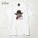 楽天猫雑貨の店 NYAGOとアニマル雑貨店猫 Tシャツ レディース 猫 tシャツ メンズ 半袖 猫柄tシャツ ねこ イラスト 猫 tシャツ おもしろ ネコ 猫柄 猫雑貨 おしゃれ ペアルック プレゼント 大きいサイズ【 カウボーイ ソラちゃん 肉球をペロペロするにゃー。 -1005 】