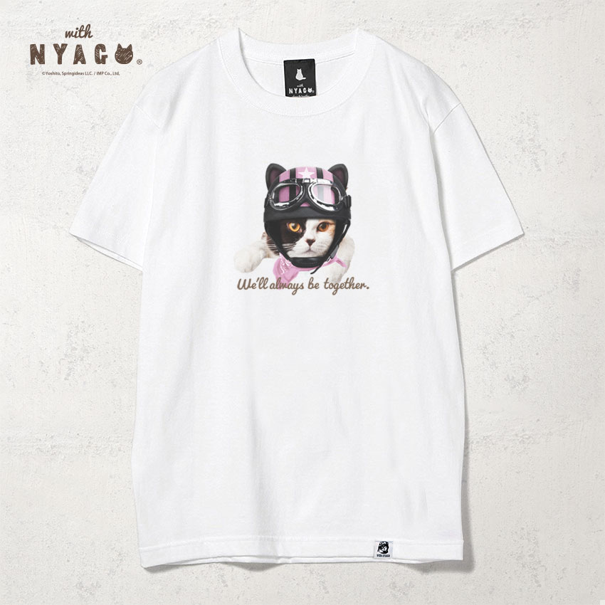 猫 Tシャツ レディース 猫 tシャツ メンズ 半袖 猫柄tシャツ ねこ イラスト 猫 tシャツ おもしろ かっこいい ネコ 猫柄 猫雑貨 おしゃれ ペアルック プレゼント 大きいサイズ【 オスカー ライダー ピンク -ホワイト -1029 】
