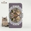 スマホケース 猫 手帳型 全機種対応 厚手【ボタニカルリース ペロペロだにゃ〜。ピクシーボブ 】【with NYAGO】パープル ボーダー リース柄 スマホショルダー ネコ柄 プレゼント スマホケース 猫 柄 iPhone14 スマホケース 猫 可愛い iPhone13 かわいい ねこ柄 3,490円