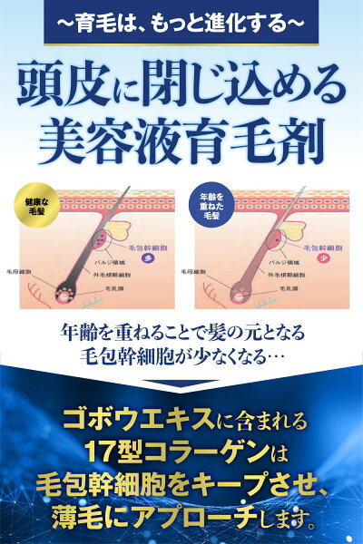 頭皮に閉じ込める美容液育毛剤