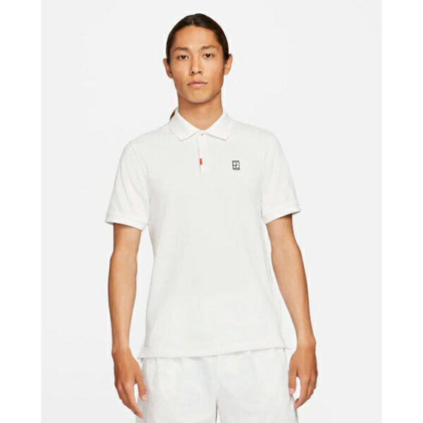 ナイキ メンズ テニス ウェア ナイキコート スラム スリム S/S ポロ ホワイト ポロシャツ(CV7877・101)