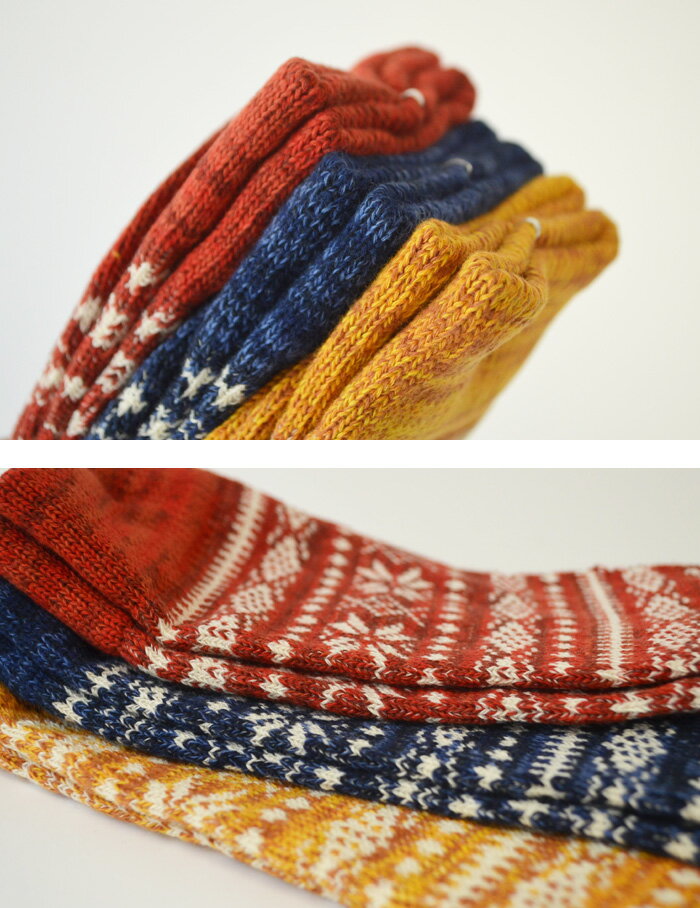 ヘルスニット ソックス 3P キャンプ 靴下 厚手 Health Knit ノルディックソックス 3Pソックス ノルディック柄 3P 25-27cm メンズ レディース 男女兼用 アウトドア カジュアルブランド ソックス
