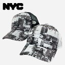 【早い者勝ち！母の日クーポン】 キャップ メッシュキャップ 帽子 ブランド NYC 転写プリント メッシュCAP メンズ 帽子 春夏 CAP 男女..