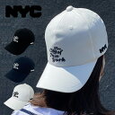 【土日祝配送可/あす楽14時まで】 キャップ 帽子 ブランド NYCロゴ×転写6パネルCAP メンズ オールシーズン CAP 男女兼用 アウトドア 運動会 カジュアル 大人カジュアル ユニセックス ニューヨーク公認ブランド おしゃれ小町