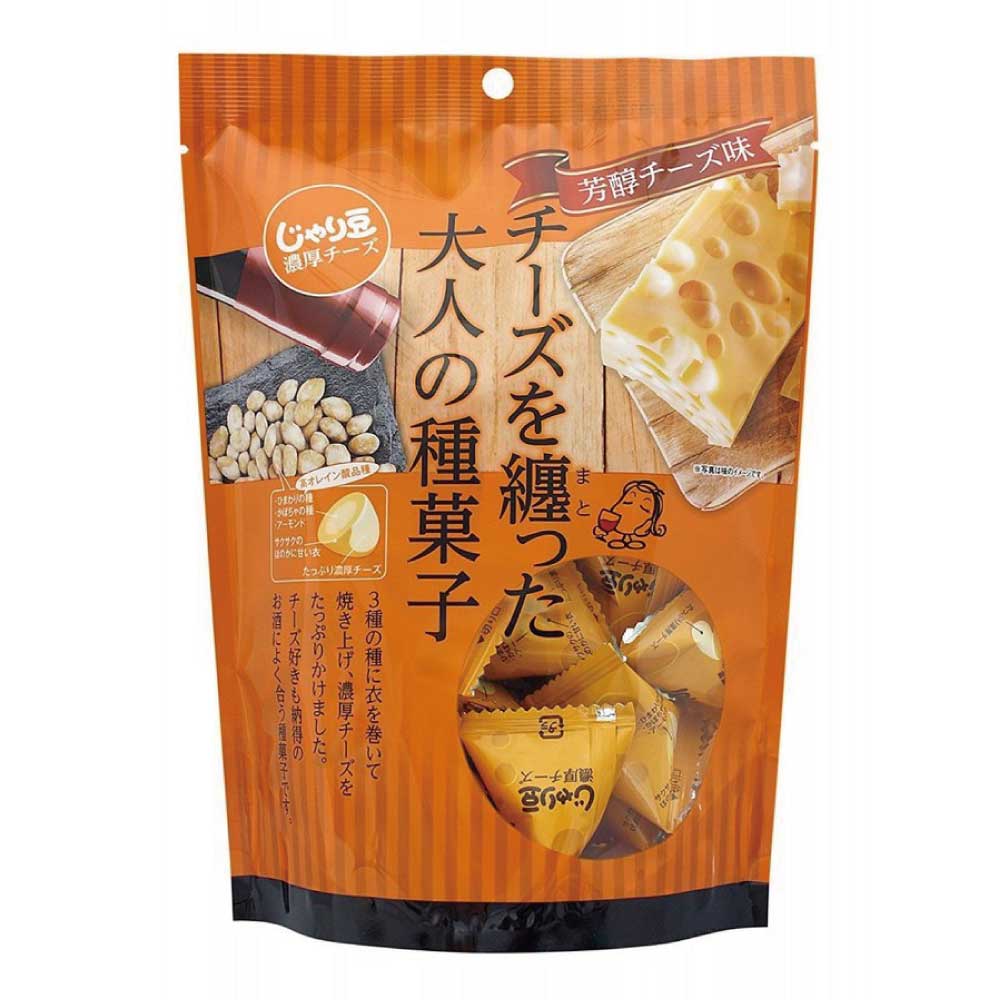★送料無料★ トーノー 東海農産 じゃり豆濃厚チーズ 70g×3個セット オレイン酸を含むひまわりの種・かぼちゃの種・アーモンドに衣を巻いて焼き上げ、濃厚チーズをたっぷりかけた焙煎種スナック オレイン酸を含むひまわりの種・かぼちゃの種・アーモンドに衣を巻いて焼き上げ、濃厚チーズをたっぷりかけた焙煎種スナックです。個包装入りなので、いつでもどこでもチーズの風味をお楽しみいただけます。原材料:種実(ひまわり、かぼちゃ、アーモンド)、寒梅粉ミックス(糯米、澱粉)、小麦粉、砂糖、油脂食品[植物油脂(大豆を含む)、粉末チーズ、デキストリン]、チーズフード(ナチュラルチーズ、乳製品、食塩)、粉末チーズ、食塩、バター風味粉末、チーズ風味粉末、乳化剤、ふくらし粉、酸化防止剤(ビタミンE)、pH調整剤、調味料(アミノ酸等)、香料、着色料(パプリカ、アナトー) 12