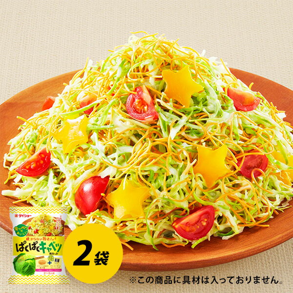 ぱくぱくキャベツ用セット 2袋 セット 時短 パリパリ麺付き ドレッシング付き サラダ ダイショーのサムネイル