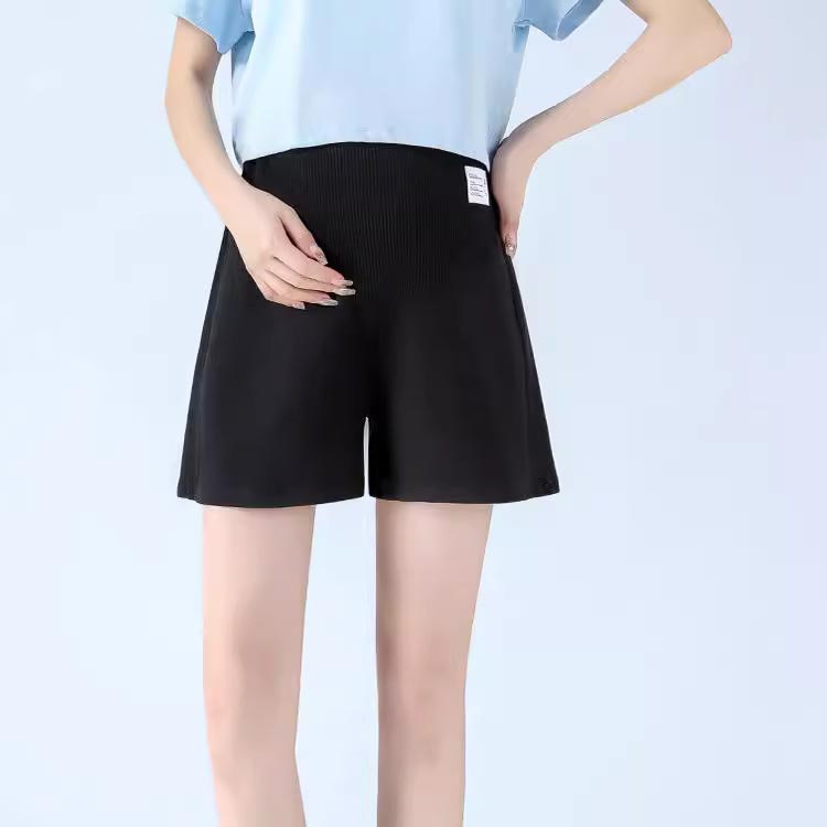 2枚入り（黒＋灰） 夏 ルームウェア レディース ハーフパンツ ルームウェア マタニティパンツ マタニティ マタニティウェア 薄手 部屋着 春 マタニティ ショーパン パジャマ 夏 アジャスター 短パン 無地 妊娠 妊婦 ショートパンツ