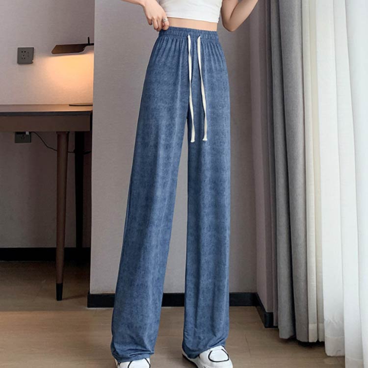 レディース 2枚組 デニム 冷感 ワイドパンツ 夏 夏用 ストレート ワイドパンツ レ...