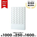 小物ロッカー錠無し スチールロッカー ホワイト 5列8段 40人用 LV-042968N ∴ 小物入れロッカー40人用 W1000 D250 H1600 KLK...