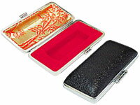 【割引クーポン発行中】 印鑑ケース もみ皮 角印用 サイズ中印鑑/はんこ/実印/ケース