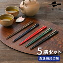 箸 食洗機対応 塗箸 流星さくら 5膳 セット / お箸 おはし 塗り箸 若狭塗 抗菌 日本製 国産 滑り止め 和風 お箸セット 大人 木製 シンプル おしゃれ...