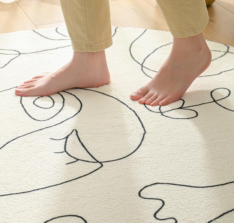 【送料無料】ラグ カーペット ラグマット おしゃれ シャギーラグ 80cm×80cm カーペット 絨毯 カーペット ラグマット モケット 敷物 円形ラグ 丸型ラグカーペット 北欧風 洗える 新生活 滑り止め付き まるい モケット 敷物 じゅうたん ふわふわ オールシーズン