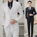 【送料無料】高級感 スーツ メンズ ビジネススーツ 結婚式スーツ メンズスーツセット スリーピース 紳士服 フォーマル スリムスーツ 3ピーススーツ 二次会 披...