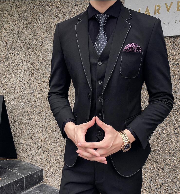 ビジネススーツ シングルスーツ 3点セット ジャケット+ベスト+パンツ スーツ メンズ パーティー 披露宴 卒業式 二次会 紳士服 上下セット メンズスーツ 大きいサイズ 3XLまで 結婚式スーツ フォーマルスーツ セットアップ スリーピース 韓国風 父の日 プレゼント安売り 成人式　振袖　レンタル