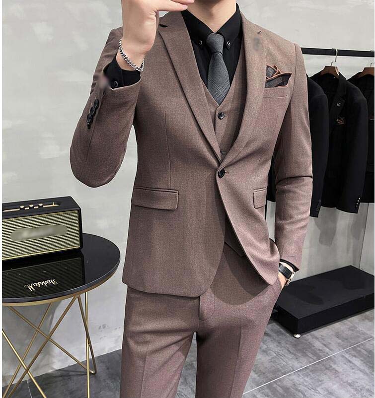 【激安！セール 送料無料】メンズスーツ セットアップ スリーピース メンズ ビジネススーツ 3点セット ジャケット+パンツ+ベスト シングルスーツ 結婚式スーツ フォーマルスーツ 披露宴 紳士服 スーツセット パーティー 通勤 卒業式 成人式 大きいサイズ 韓国風 カジュアル