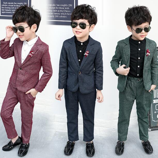 [무료 배송] 공식 정장 정장 어린이 정장 키즈 아동복 소년 정장 입학식 입장 정장 어린이 정장 소년 3 점 세트 재킷 + 바지 + 화이트 / 블랙 셔츠 아기 옷 상하 ​​세트 블레이저 졸업식 정장 초등학교 파티