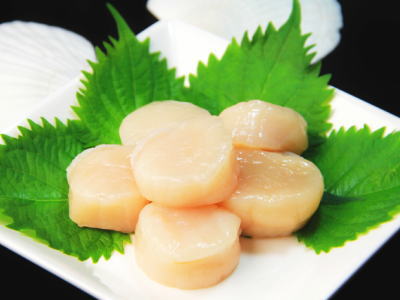 【鮮魚】むき帆立貝〈ムキホタテ〉1パック、21〜25玉入、500g前後