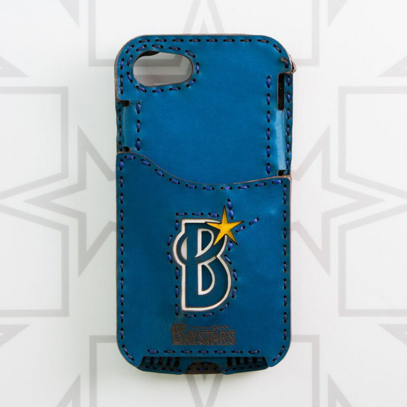 数量限定セール(50％OFF)　「OJAGA DESIGN」 オジャガデザイン　横浜DeNAベイスターズ　Bロゴ iPhoneSE2/8/7/6s/6ケース (Pocket Type)