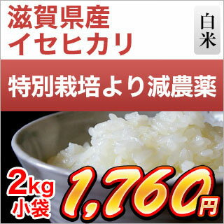 30年産 滋賀県産 イセヒカリ 2kg 【減農薬】【白米・玄米】