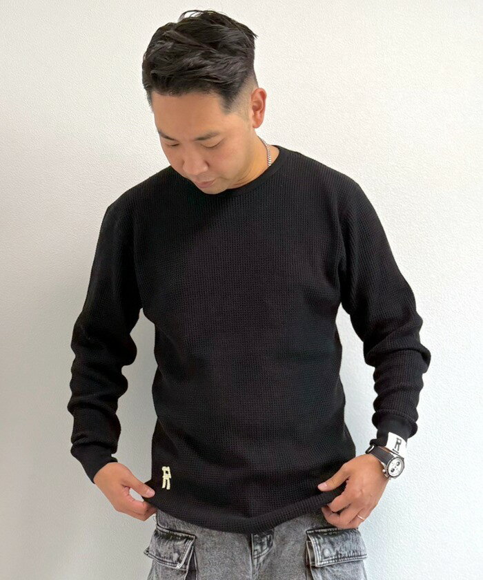 rv018 ワッフル生地 ヘビーウェイト 10.3oz ロンティ L/T ロゴ LOGO ベーシックサイズ シンプル 小さい 大きい 小さめ 大きめ おしゃれ かっこいい シンプル 人気 おすすめ メンズ レディース ゆったり しっかり コットン 綿 カジュアル