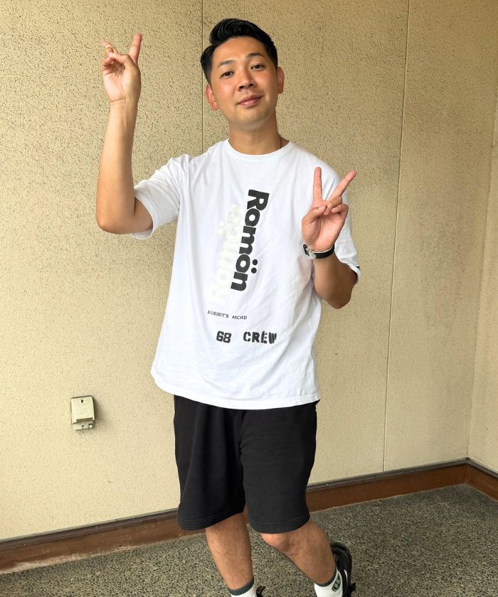 rv048 (タテRomon×2)ビックシルエット バックプリント T-shirts ロゴ Tシャツ 半袖 Tシャツ ティーシャツ シンプル 大きい 大きめ おしゃれ かっこいい シンプル 人気 おすすめ ユニセックス ビック しっかり コットン 綿 カジュアル