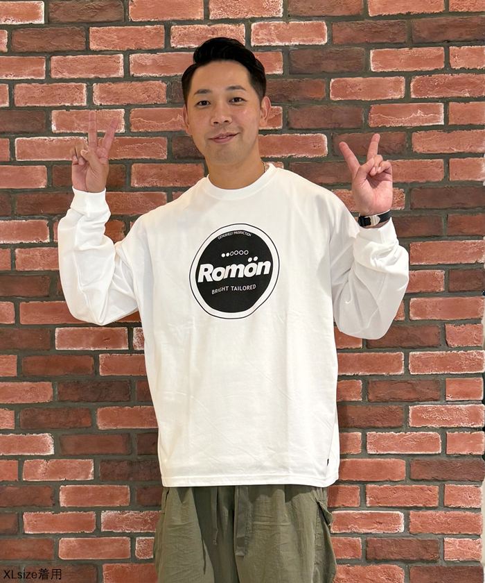rv051 サークル柄 ビッグシルエット ロンT L/T ロゴ LOGO シンプル 大きい 大きめ おしゃれ かっこいい シンプル 人気 おすすめ メンズ レディース ゆったり しっかり コットン 綿 カジュアル